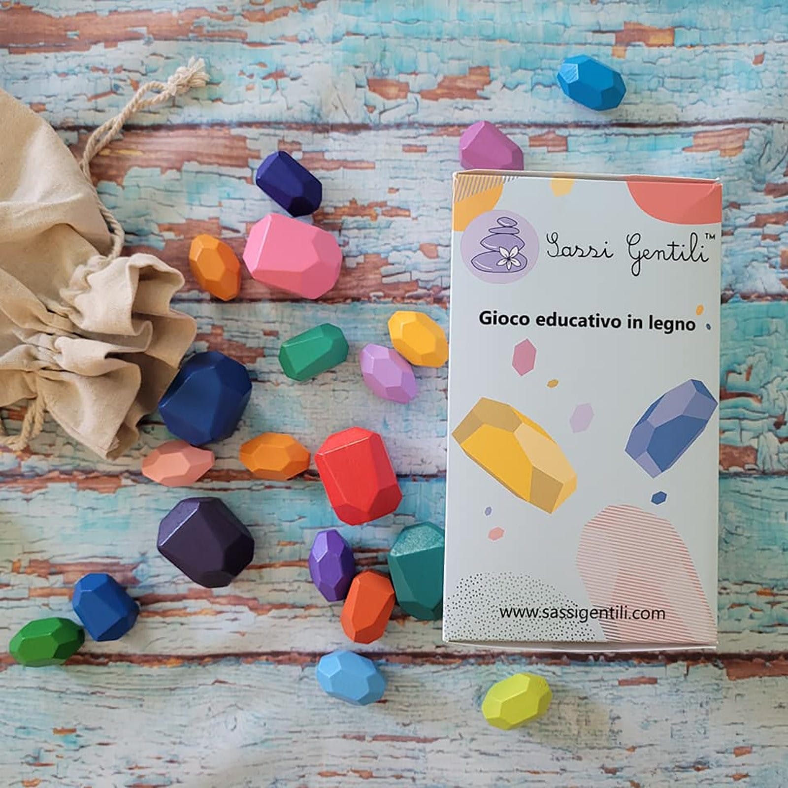 Sassi Gentili - Gioco educativo in legno